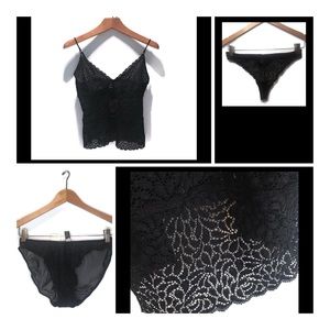 NWT Banana Republic 3 piece lace cami set,black